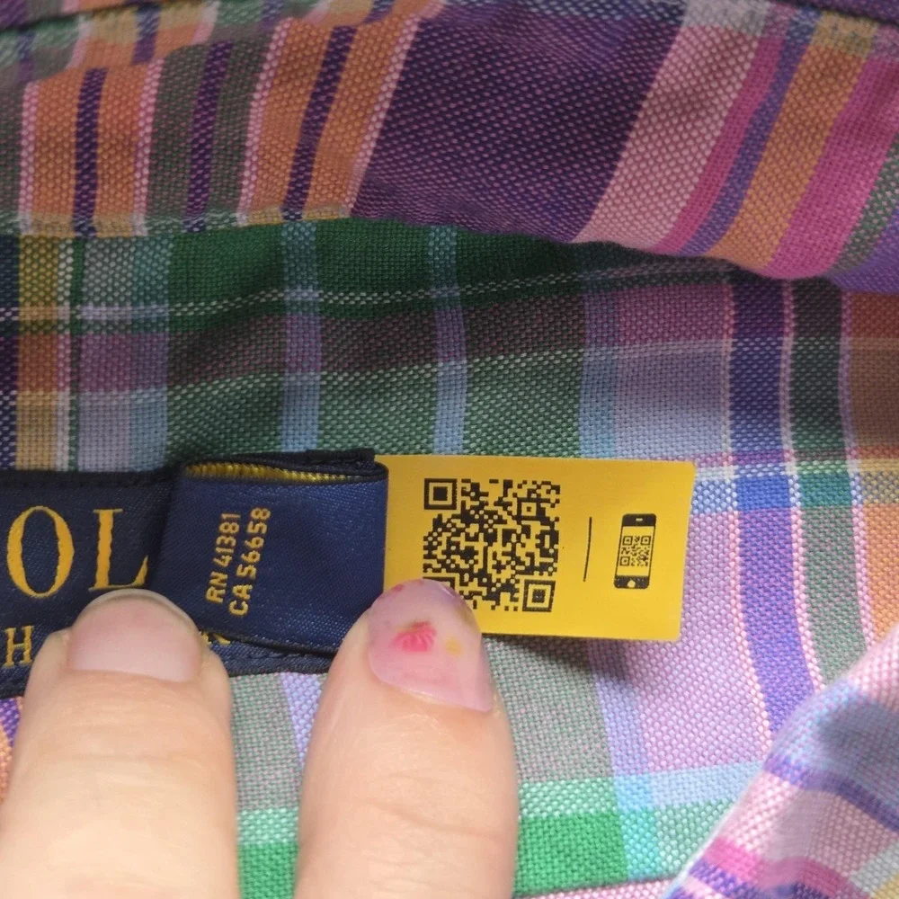 Polo Ralph Lauren Shirt Mens Big 3XLT Multicolor Plaid Long Sleeve Button-Down